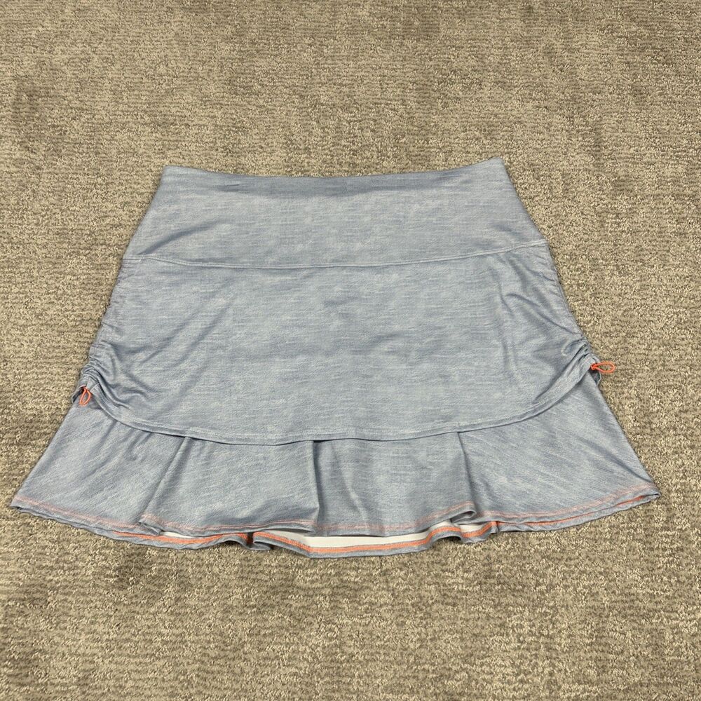 Lucky In Love Skirt Womens Large Blue Pickleball Tennis Golf Skort Stretch